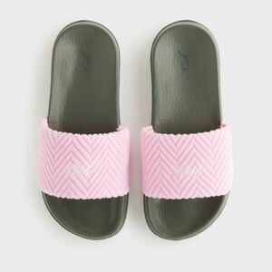 KITH Women Herringbone Terry Slides Pink Size 40 NWT